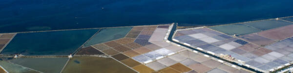 Vista delle Saline di Marsala dall'alto